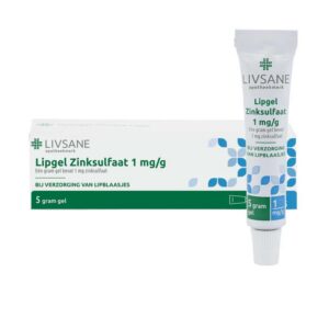 Zinksulfaat 1 mg/g lipgel 5 gram LIVSANE