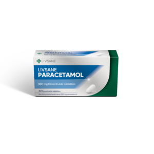 Paracetamol 500 mg filmomhulde ovale tabletten 
30 stuks LIVSANE